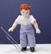 (image for) Miniature Child in White Shirt and Blue Pants by Patsy Thomas