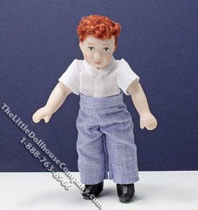 (image for) Miniature Child in White Shirt and Blue Pants by Patsy Thomas