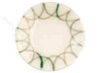 (image for) Miniature Ceramic Plate with Green Designs