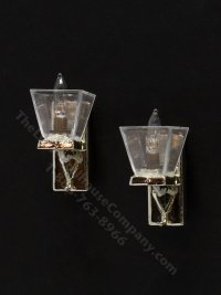 (image for) Miniature Pair of Silver Sconces for Dollhouses