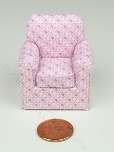 (image for) 1:24 Scale Miniature Sugar Squares Armchair for Dollhouses