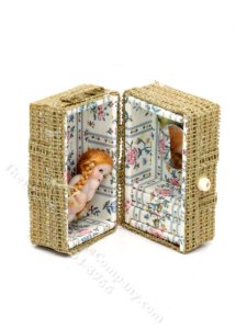 (image for) Miniature Ceramic Doll in a Traveling Chest