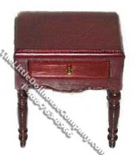 (image for) Miniature Mahogany Nightstand for Dollhouses