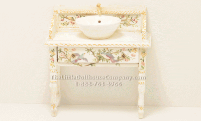 (image for) Miniature Bathroom Vanity With Sink for Dollhouses