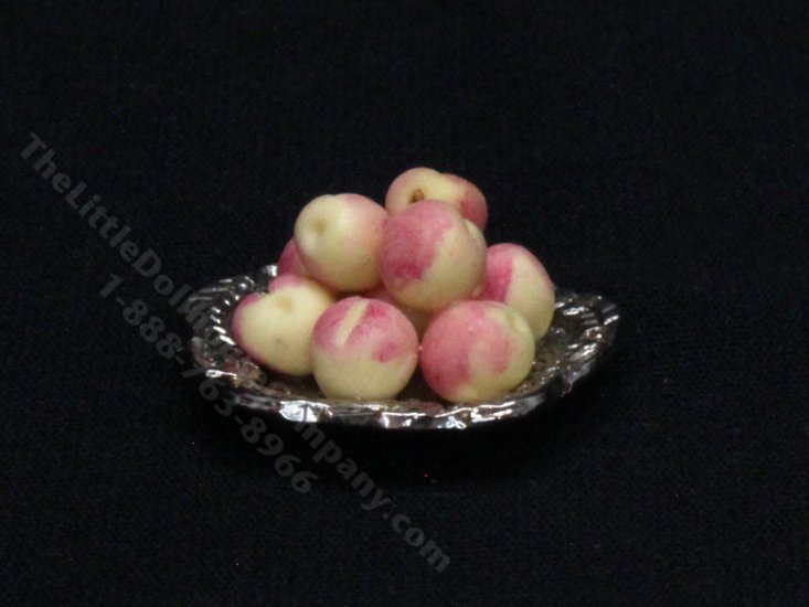 (image for) Miniature Bowl of Peaches for Dollhouses