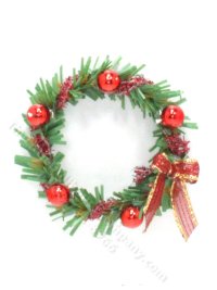 (image for) Miniature Wreath with Red Bow