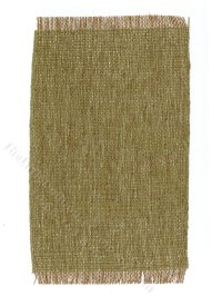 (image for) Miniature Green Woven Rug for Dollhouses