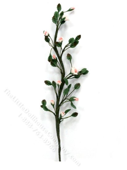 (image for) Miniature Pink Rose Vine for Dollhouses