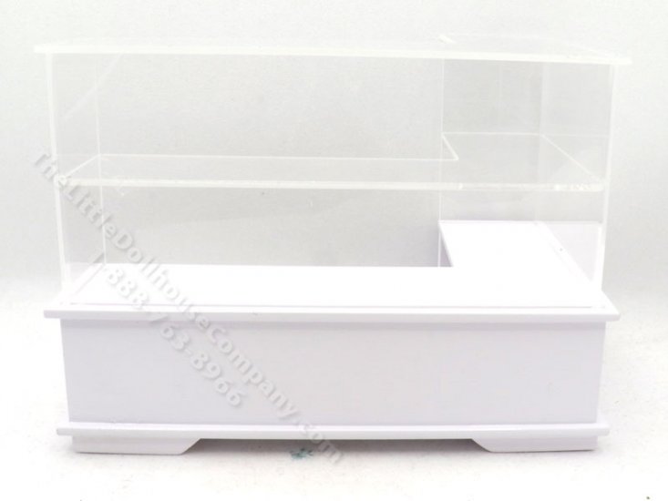 (image for) Dollhouse Miniature L-Shaped Store Display Cabinet