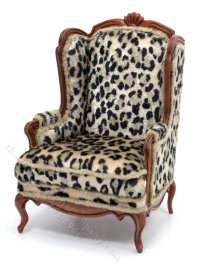 (image for) Dollhouse Miniature Leopard Armchair by Judith Blondell