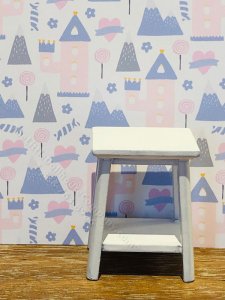 (image for) Dollhouse Scale Model Wallpaper - Pink&Purple Kingdom - 3pc Set