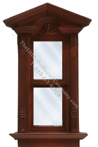 (image for) Miniature Walnut Victorian Federal Hood Working Window