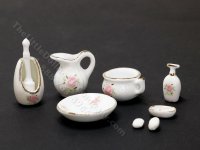 (image for) Miniature 9 pcs Chamber Pot Bathroom Set For Dollhouses