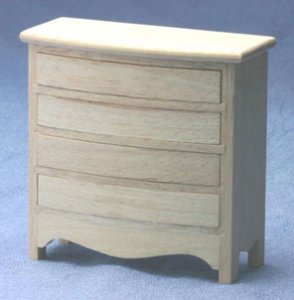 (image for) 1/12th scale Chest of Drawers for a Dollhouse -Unfinished