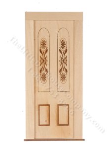 (image for) Dollhouse Unfinished Engraved Panel Door