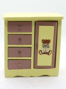 (image for) Miniature Yellow Teddybear Baby Cupboard