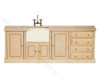 (image for) Miniature Witewash Kitchen Sink for Dollhouses