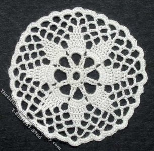 (image for) Miniature Handmade Lace Round Doily for Dollhouses
