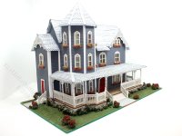 (image for) 1:48 Scale St Beckham Victorian Gothic Assembled Dollhouse