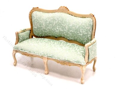 (image for) Miniature Unfinished Cloth Backed Queen Anne Sofa