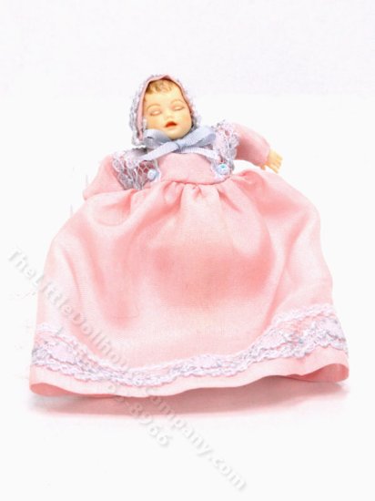 (image for) Miniature Baby Doll in a Pink Dress