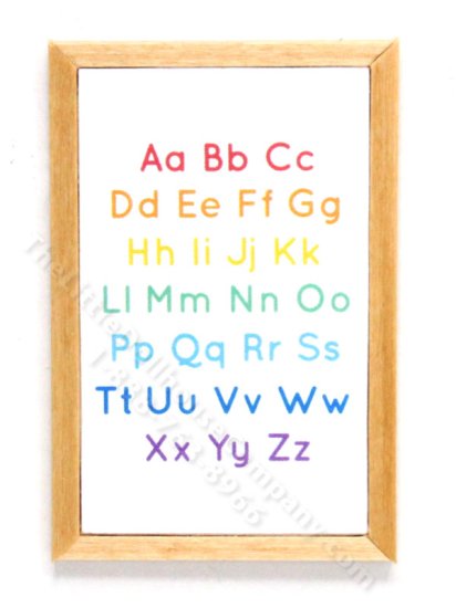 (image for) Miniature Rainbow Alphabet Print for Dollhouses