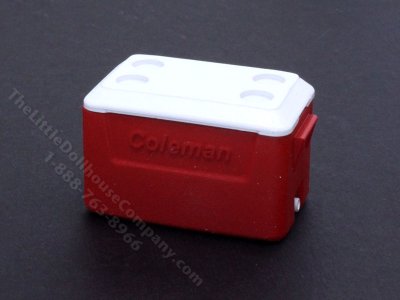 (image for) Miniature Red Cooler for Dollhouses