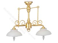 (image for) Miniature Richmond 12V 2 Down-Arm Chandelier for Dollhouse