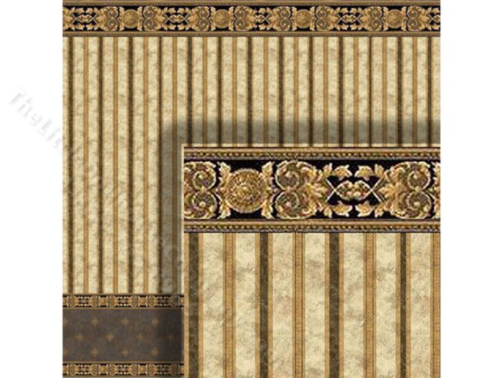 (image for) 1/2 Scale Wallpaper Wainscot for Dollhouses