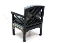 (image for) Miniature Chinese Chippendale Upholstered Armchair for Dollhouse