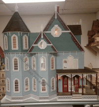 (image for) New Leon Gothic Victorian Mansion Laser Cut Dollhouse Kit