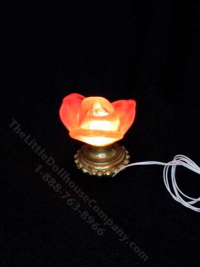 (image for) Dollhouse Scale Model Rose Blossom Ceiling Light