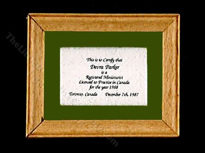 (image for) Miniature Miniaturist Certification
