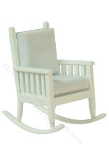 (image for) Miniature Rocking Chair for Dollhouse - Blue