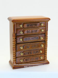 (image for) Miniature Haberdashery Counter Display Cabinet - Walnut