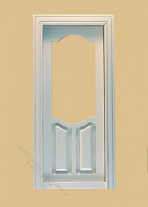 (image for) Miniature Stannford Exterior Door White for Dollhouses