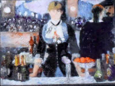 (image for) "A Bar at the Folies-Bergère" Replica Painting by Larry Morganti
