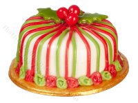 (image for) Miniature Christmas Cake for Dollhouses
