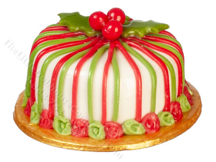 (image for) Miniature Christmas Cake for Dollhouses