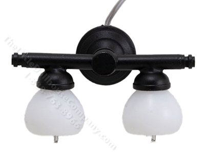 (image for) Miniature Americana Sconce White Globe - Black