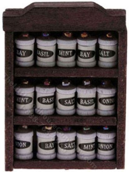 (image for) Miniature Spice Rack For Dollhouses