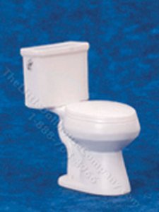 As Is Miniature White Modern Toilet for Dollhouses
