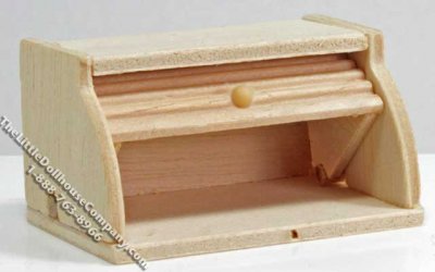 (image for) Dollhouse Scale Model Unfinished Breadbox