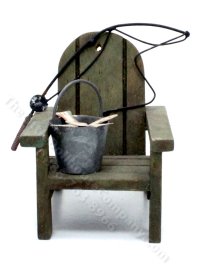 (image for) Miniature Handmade Adirondack Fishing Chair for Dollhouses