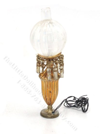 (image for) Miniature Brass and Glass Lamp for Dollhouses