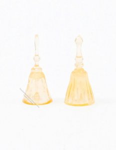 (image for) Miniature 2 Amber Dinner Bells For Dollhouses