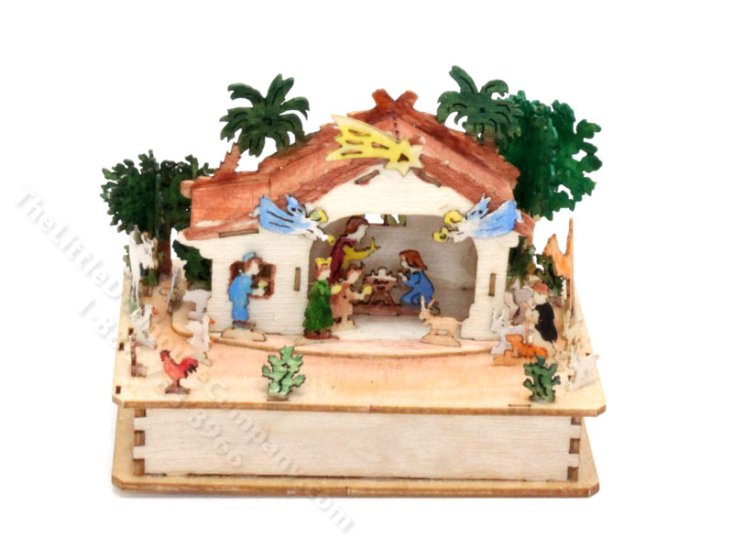 (image for) 1/144" Handmade Nativity Scene Light Box by Volker Arnold