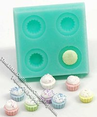 (image for) Mold to Make 1:24 Scale Cupcakes for Dollhouses