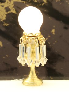 (image for) Miniature Victorian Table Lamp with Crystals