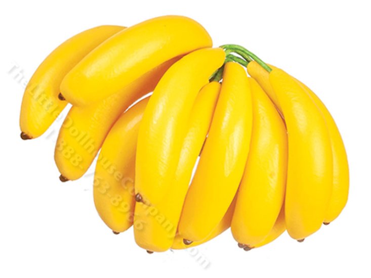(image for) Miniature Bunch of Bananas for Dollhouses (1pc)